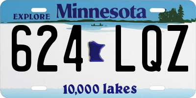 MN license plate 624LQZ