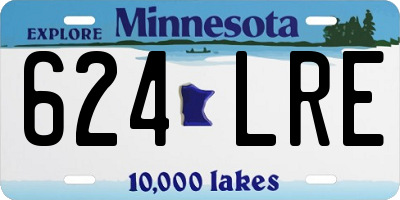 MN license plate 624LRE