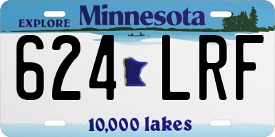 MN license plate 624LRF