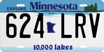 MN license plate 624LRV