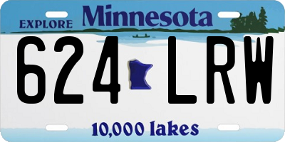 MN license plate 624LRW