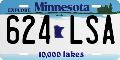 MN license plate 624LSA