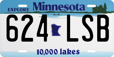 MN license plate 624LSB