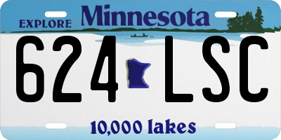 MN license plate 624LSC