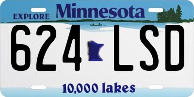MN license plate 624LSD
