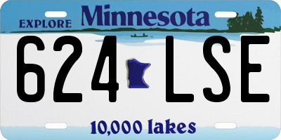 MN license plate 624LSE