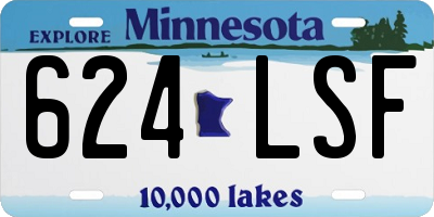 MN license plate 624LSF