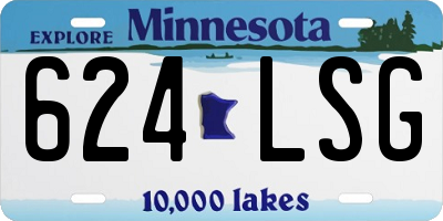 MN license plate 624LSG