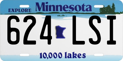 MN license plate 624LSI