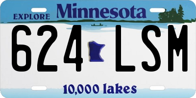 MN license plate 624LSM