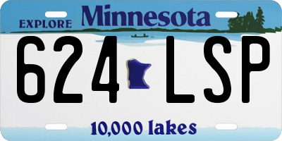 MN license plate 624LSP