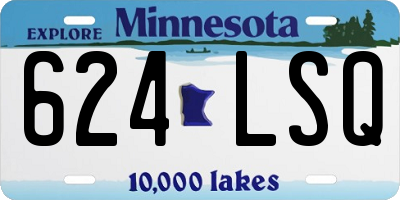 MN license plate 624LSQ