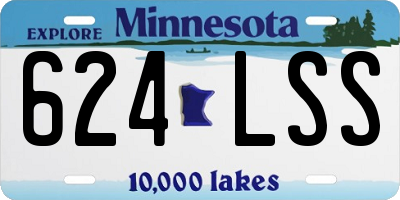 MN license plate 624LSS