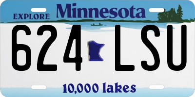 MN license plate 624LSU