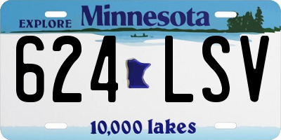 MN license plate 624LSV