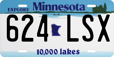 MN license plate 624LSX