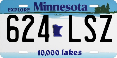 MN license plate 624LSZ