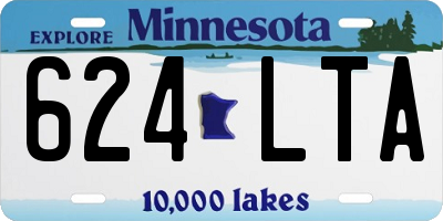 MN license plate 624LTA