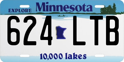 MN license plate 624LTB