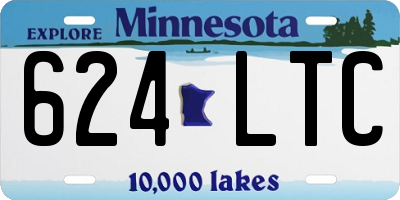 MN license plate 624LTC