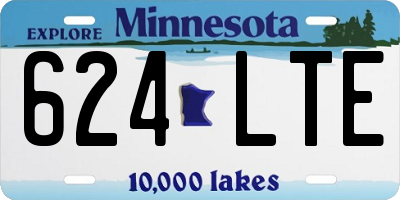 MN license plate 624LTE