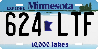 MN license plate 624LTF
