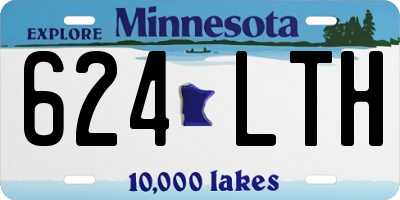 MN license plate 624LTH