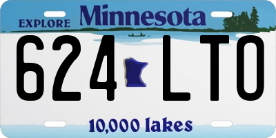 MN license plate 624LTO