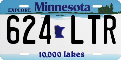 MN license plate 624LTR