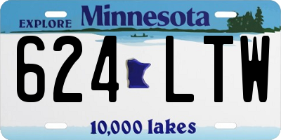 MN license plate 624LTW