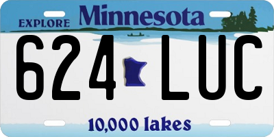 MN license plate 624LUC