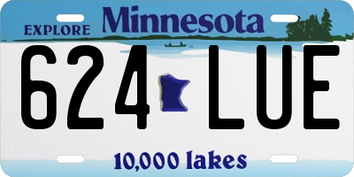 MN license plate 624LUE