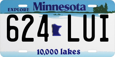 MN license plate 624LUI
