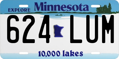 MN license plate 624LUM
