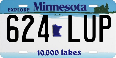 MN license plate 624LUP