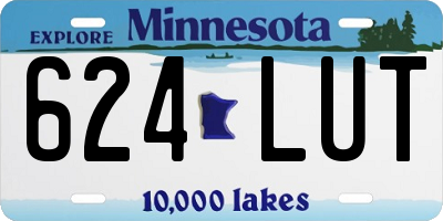 MN license plate 624LUT