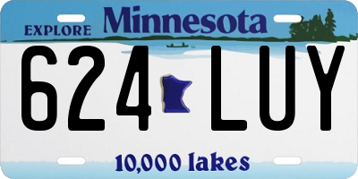 MN license plate 624LUY