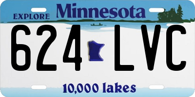 MN license plate 624LVC