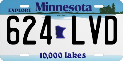 MN license plate 624LVD