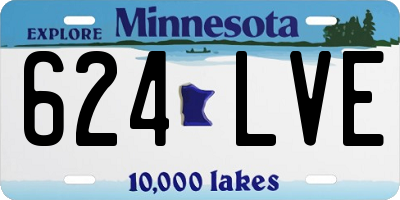MN license plate 624LVE