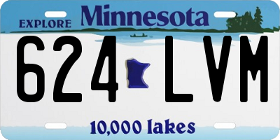 MN license plate 624LVM