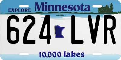 MN license plate 624LVR
