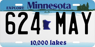 MN license plate 624MAY