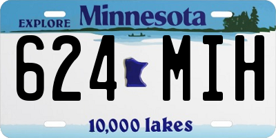 MN license plate 624MIH