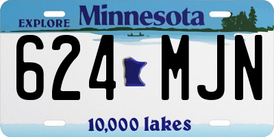 MN license plate 624MJN