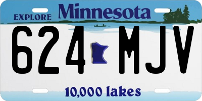 MN license plate 624MJV
