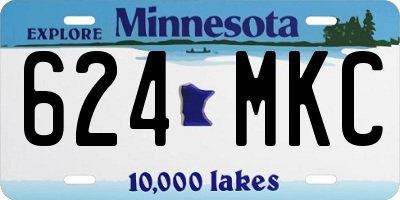 MN license plate 624MKC