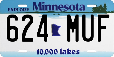 MN license plate 624MUF