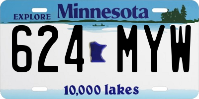 MN license plate 624MYW
