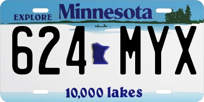 MN license plate 624MYX